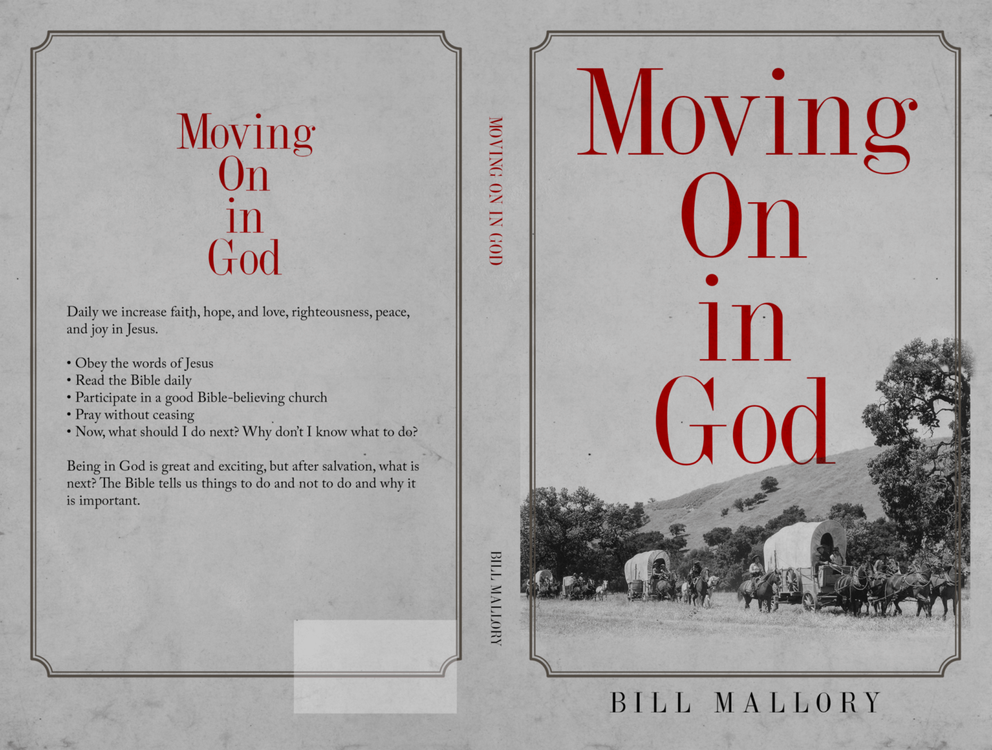 The book cover of “Moving On in God”